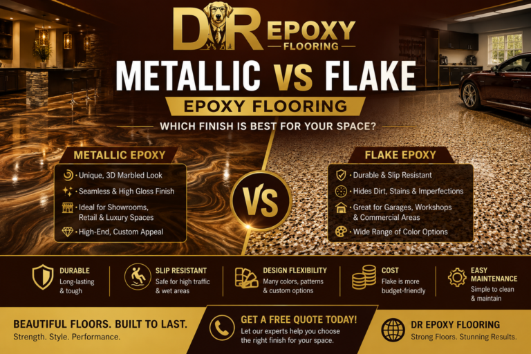 Metallic vs Flake Epoxy Flooring | Dr Epoxy Flooring Scarbrough